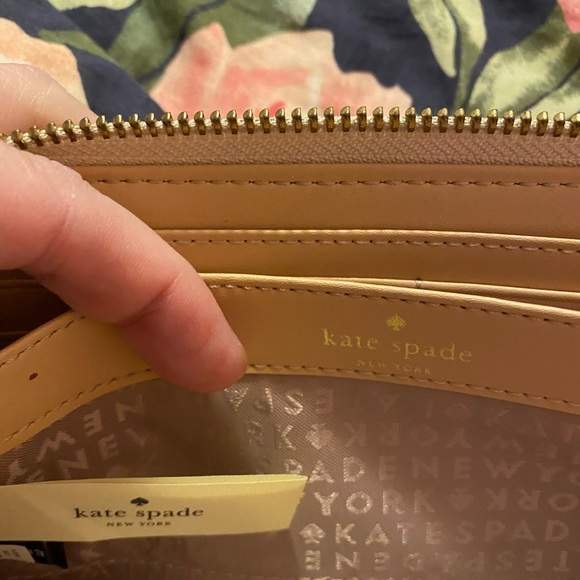 Kate Spade metallic gold wallet. - Picture 2 of 8